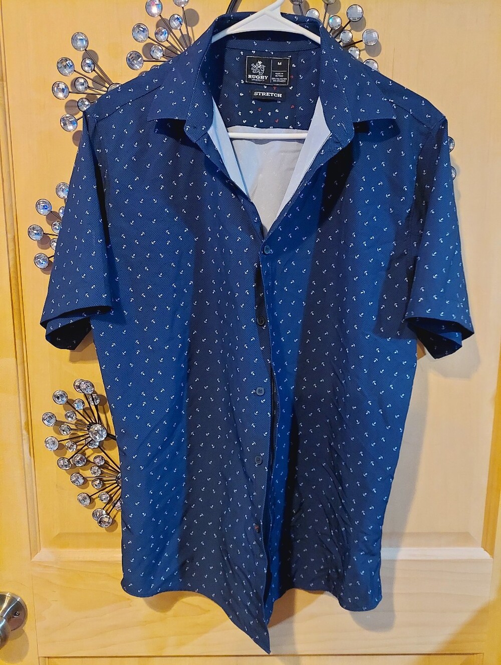 Rugby Ralph Lauren Navy Blue Short Sleeve Button-Up Shirt